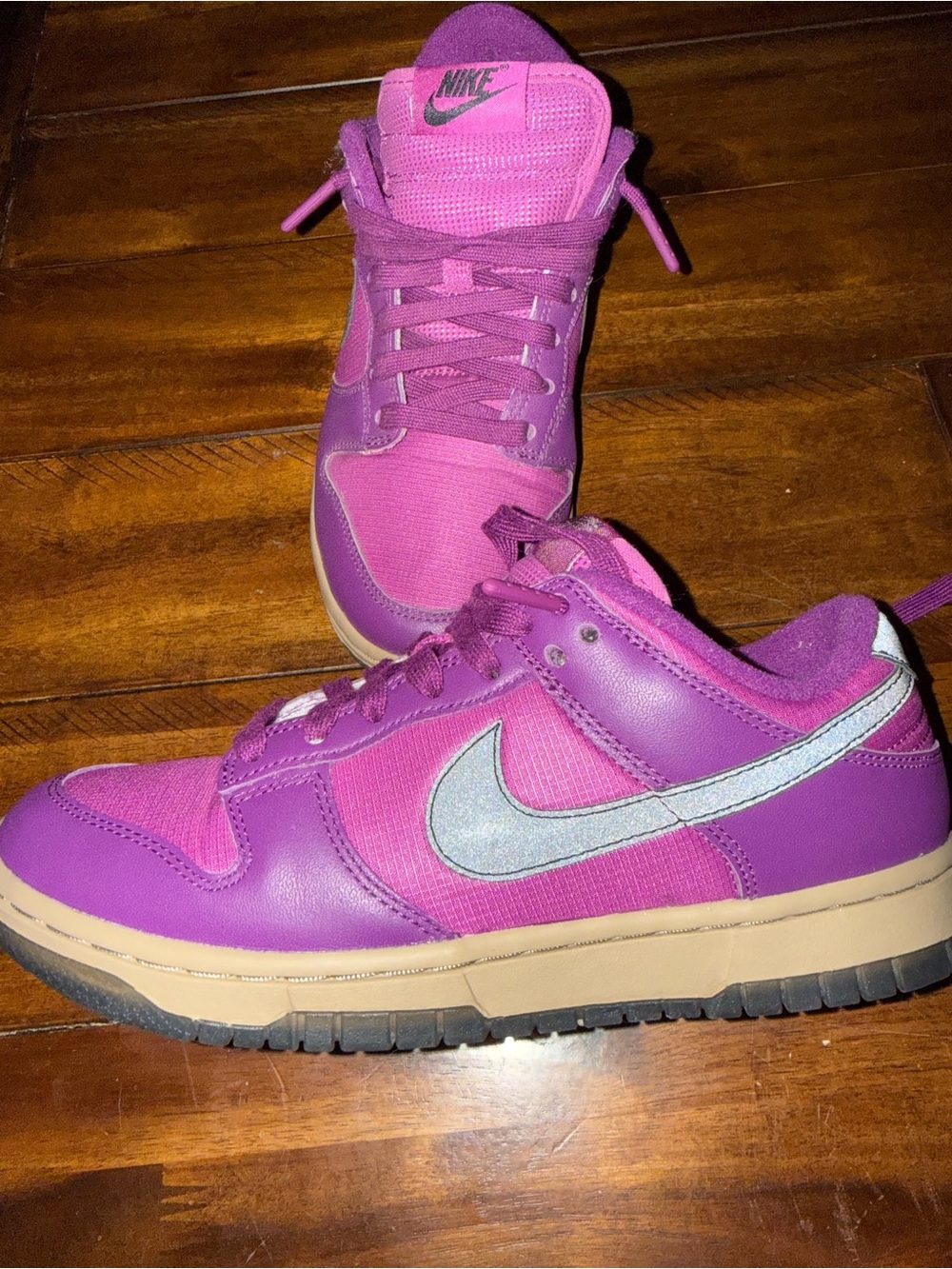 Nike Purple and Black Low-Top Sneakers
